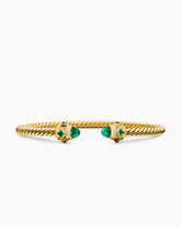 Renaissance® Cablespira Bracelet in 18K Yellow Gold with Emeralds, 3.5mm
